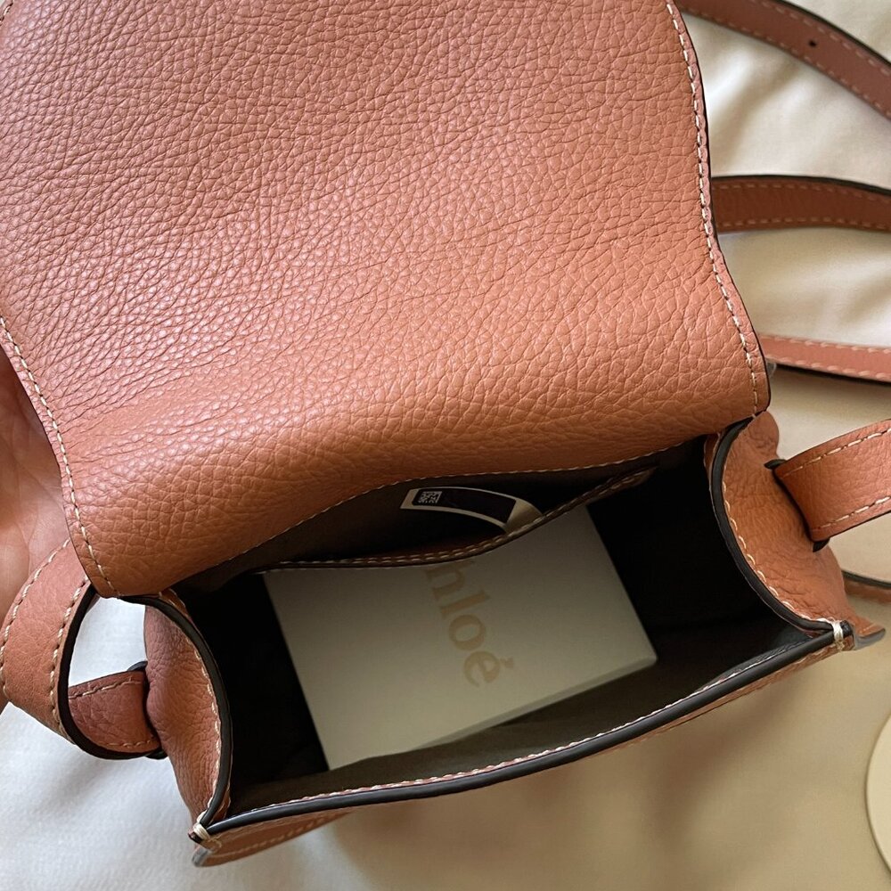 NWT Chloe Marcie Mini Bag // Muted Brown (Soft Pink) - Picture 3 of 15